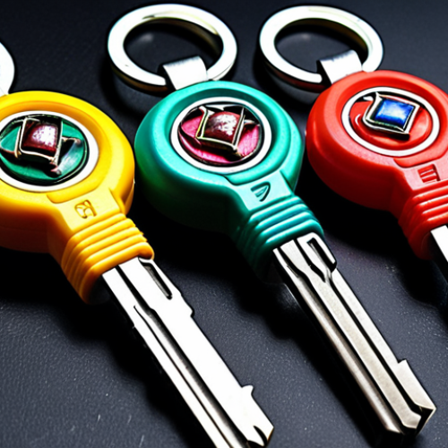 Home 4 **
A close-up shot of various Ranger Keys from different Power Rangers series, emphasizing vibrant colors and nostalgic appeal. Focus on keys from series popular in Malaysia like Mighty Morphin, Time Force, or Dino Fury.
**